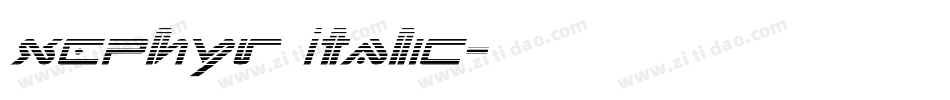 Xephyr Italic字体转换